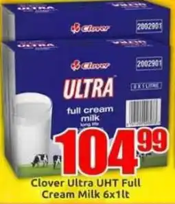 Three Star Cash and Carry Clover Ultra UHT Full Cream Milk offer