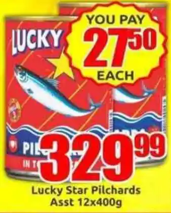 Three Star Cash and Carry Lucky Star Pilchards Assorted offer