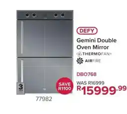Hirsch's DEFY Gemini Double Oven Mirror offer