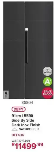 Hirsch's DEFY Side By Side Dark Inox Finish offer