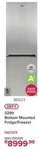 Hirsch's DEFY 329Lt Bottom Mounted Fridge/Freezer offer