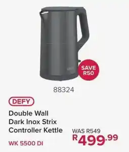 Hirsch's DEFY Double Wall Dark Inox Strix Controller Kettle offer