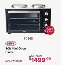 Hirsch's DEFY 30lt Mini Oven Black offer