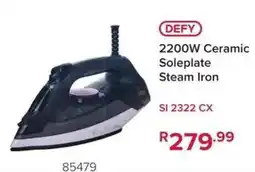 Hirsch's DEFY 2200W Ceramic Soleplate Steam Iron offer