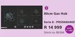 Hirsch's 90cm Gas Hob Serie 8 offer