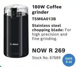 Hirsch's 180W Coffee grinder BOSCH offer