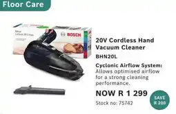 Hirsch's BOSCH 20V Cordless Hand Vacuum Cleaner offer