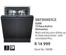 Hirsch's iQ300 Dishwasher offer