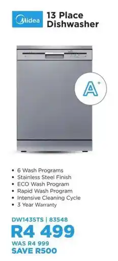 Hirsch's Midea 13 Place Dishwasher offer