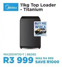 Hirsch's Midea 11kg Top Loader - Titanium offer