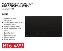 Hirsch's 90CM BUILT-IN INDUCTION HOB SCHOTT (MATTE) AEG offer