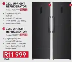 Hirsch's 262L UPRIGHT REFRIGERATOR AEGZA262UF1 offer
