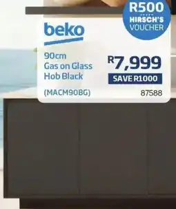 Hirsch's beko 90cm Gas on Glass Hob Black offer