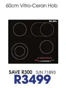 Hirsch's 60cm Vitro-Ceran Hob ELBA offer