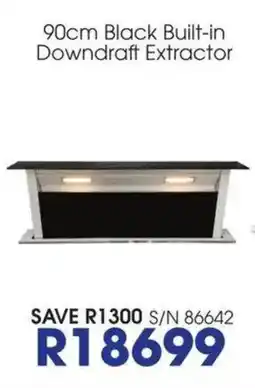 Hirsch's 90cm Black Built-in Downdraft Extractor offer