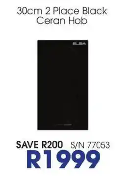 Hirsch's 30cm 2 Place Black Ceran Hob ELBA offer