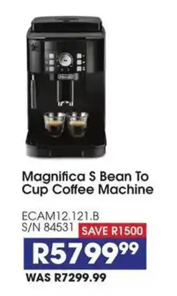 Hirsch's Magnifica S Bean To Cup Coffee Machine offer