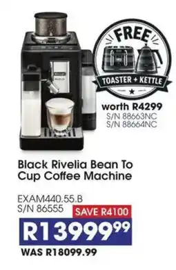 Hirsch's Black Rivelia Bean To Cup Coffee Machine offer
