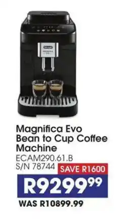 Hirsch's Delonghi Magnifica Evo Bean to Cup Coffee Machine offer