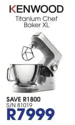 Hirsch's KENWOOD Titanium Chef Baker XL offer