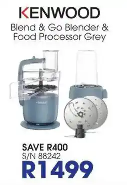 Hirsch's KENWOOD Blend & Go Blender & Food Processor Grey offer