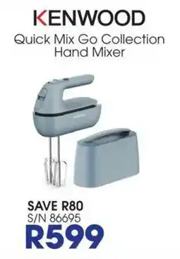 Hirsch's KENWOOD Quick Mix Go Collection Hand Mixer offer