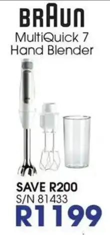 Hirsch's BRAUN MultiQuick 7 Hand Blender offer