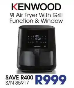 Hirsch's KENWOOD 9l Air Fryer With Grill Function & Window offer