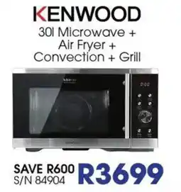 Hirsch's KENWOOD 30l Microwave + Air Fryer + Convection + Grill offer