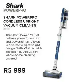 Hirsch's Shark POWERPRO SHARK POWERPRO CORDLESS UPRIGHT VACUUM CLEANER 88961 offer
