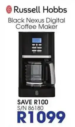 Hirsch's Russell Hobbs Black Nexus Digital Coffee Maker offer