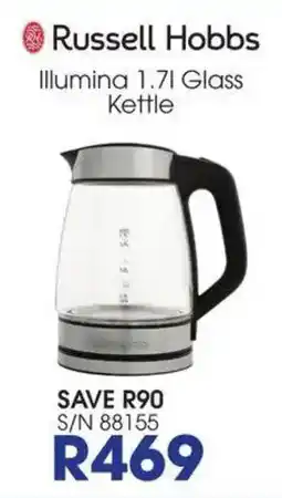 Hirsch's Russell Hobbs Illumina 1.7l Glass Kettle offer