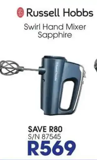 Hirsch's Russell Hobbs Swirl Hand Mixer Sapphire offer