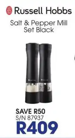 Hirsch's Russell Hobbs Salt & Pepper Mill Set Black offer