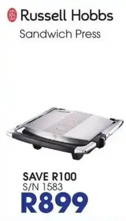 Hirsch's Russell Hobbs Sandwich Press offer