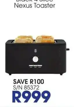 Hirsch's Black 4 slice Nexus Toaster offer