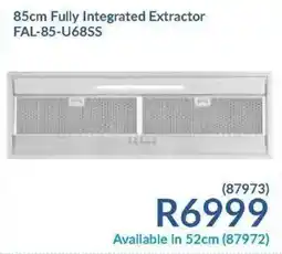Hirsch's 85cm Fully Integrated Extractor FAL-85-U68SS offer