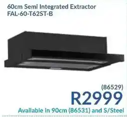 Hirsch's 60cm Semi Integrated Extractor FAL-60-T62ST-B offer