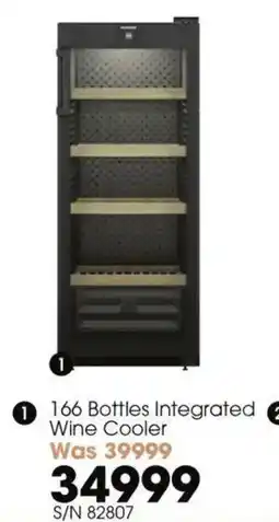 Hirsch's 166 Bottles Integrated Wine Cooler offer
