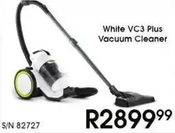 Hirsch's White VC3 Plus Vacuum Cleaner offer