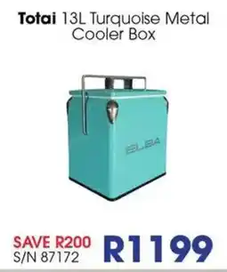 Hirsch's Totai 13L Turquoise Metal Cooler Box offer