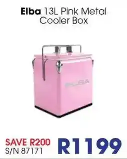 Hirsch's Elba 13L Pink Metal Cooler Box offer
