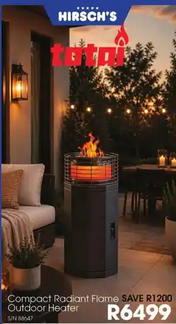 Hirsch's totalai Compact Radiant Flame Outdoor Heater offer