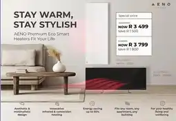 Hirsch's AENO Premium Eco Smart Heaters offer
