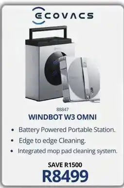Hirsch's ECOVACS WINDBOT W3 OMNI offer