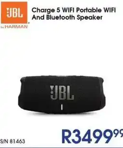 Hirsch's JBL Charge 5 WIFI Portable WIFI And Bluetooth Speaker offer