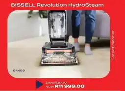 Hirsch's BISSELL Revolution HydroSteam Carpet cleaner offer