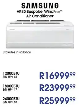 Hirsch's SAMSUNG AR80 Bespoke WindFree™ Air Conditioner offer
