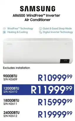 Hirsch's SAMSUNG AR6500 WindFree™ Inverter Air Conditioner offer