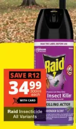 Checkers Raid Insecticide offer